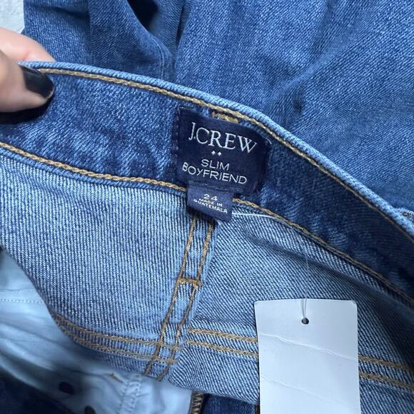 New J. Crew Slim Boyfriend Jeans Women's 24 Medium Wash Denim - Picture 4 of 6